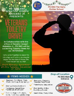 Veterans Toiletry Drive Flyer